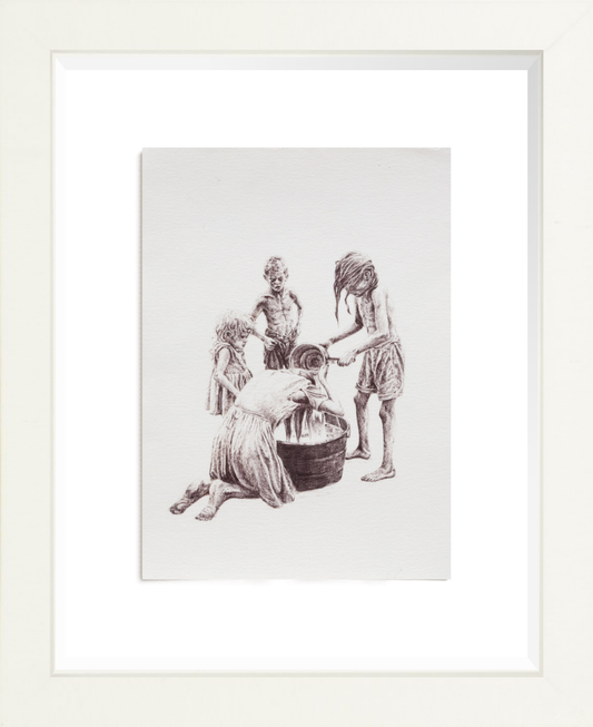 OCHI_Langley Fox_Bathing Encounters_Ballpoint Pen on Paper_art collection