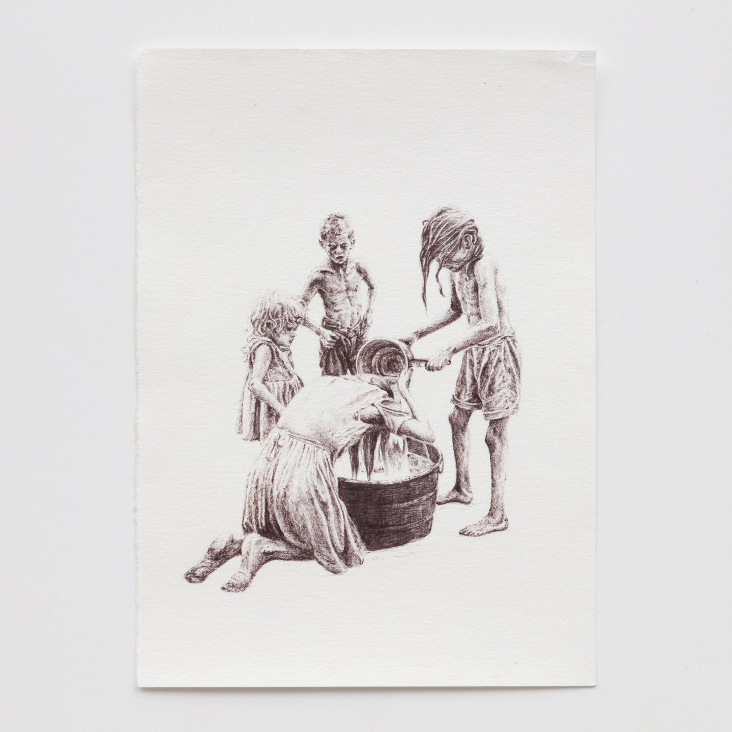 OCHI_Langley Fox_Bathing Encounters_Ballpoint Pen on Paper_artwork on paper