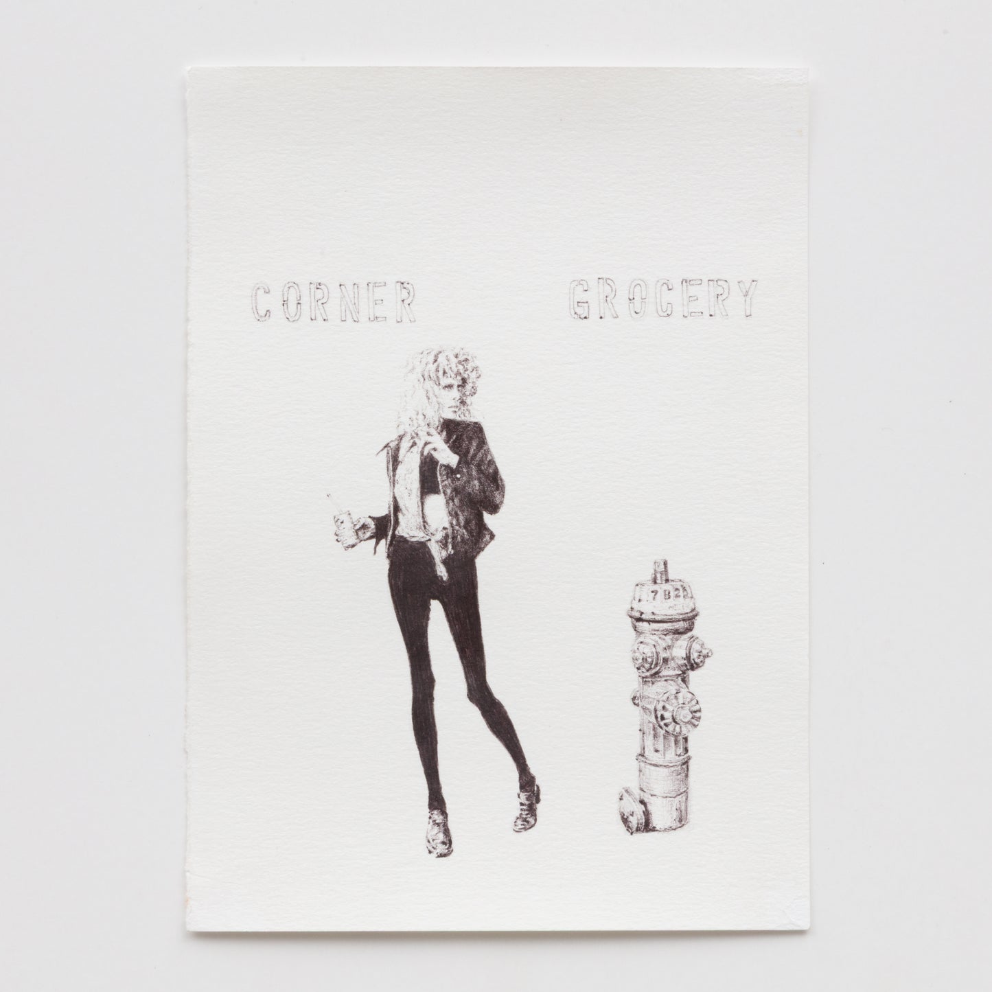 OCHI_Langley Fox_Corner Grocery_Ballpoint Pen on Paper_art collection