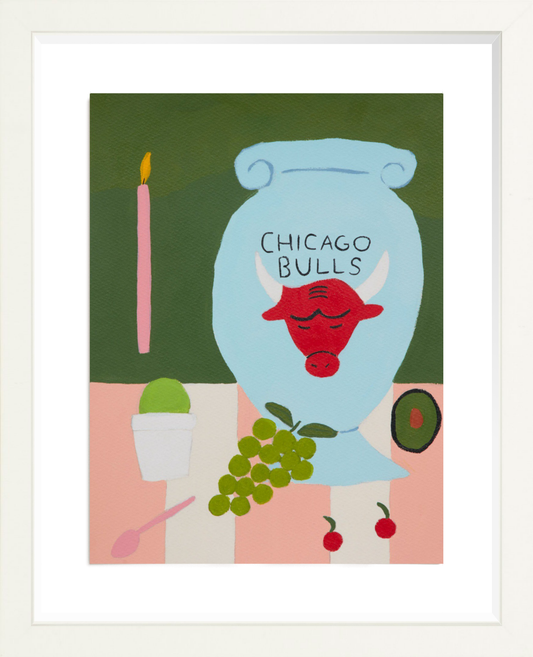 OCHI_Lilian Martinez_Bulls Vase_Acrylic On Paper_buy artwork online