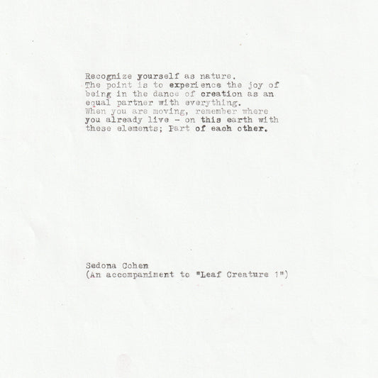 Sedona Cohen • Leaf Creature 1