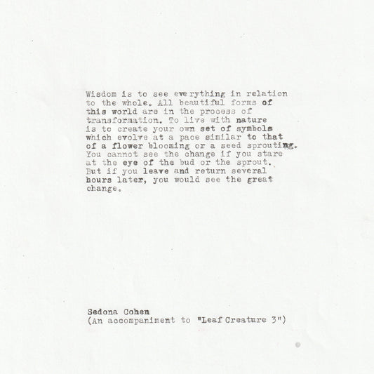 Sedona Cohen • Leaf Creature 3
