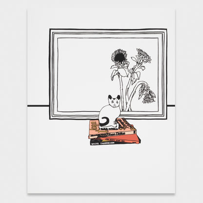 Stacey Beach • Still Life with Books and Ruth Asawa's Sunflowers