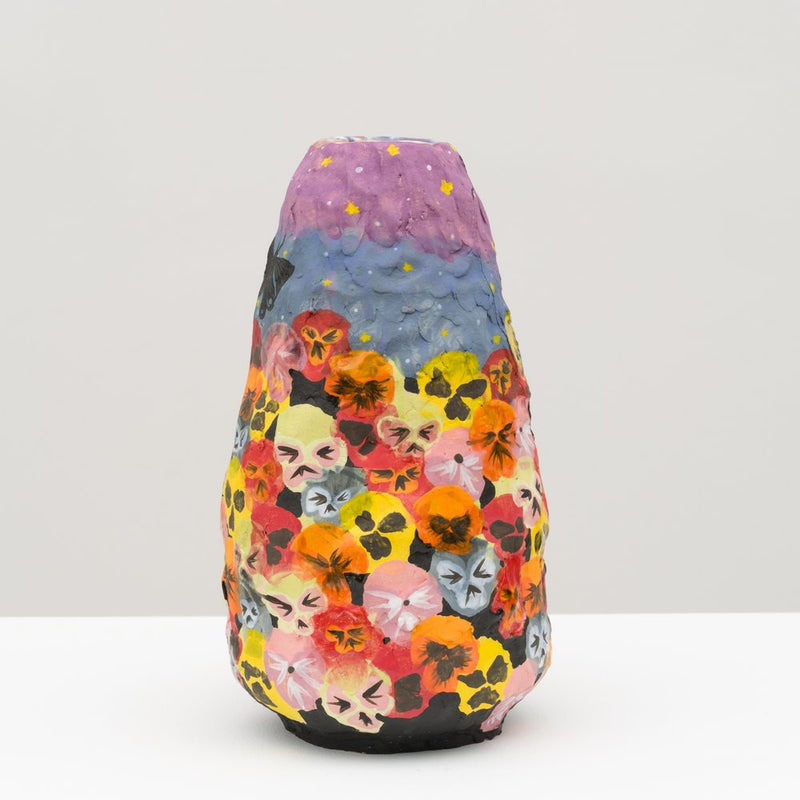 EMILY MARCHAND EVENING PANSIES VESSEL
