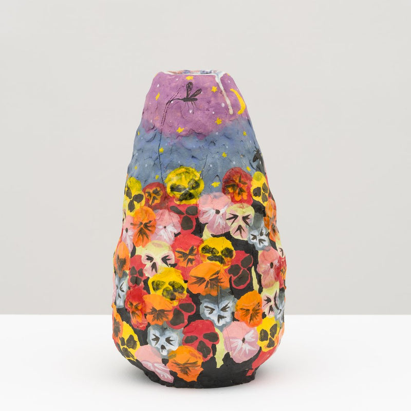EMILY MARCHAND EVENING PANSIES VESSEL
