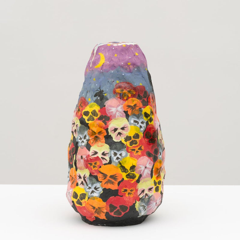 EMILY MARCHAND EVENING PANSIES VESSEL
