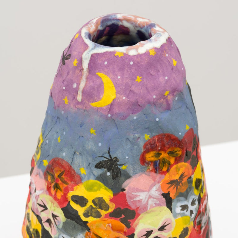 EMILY MARCHAND EVENING PANSIES VESSEL