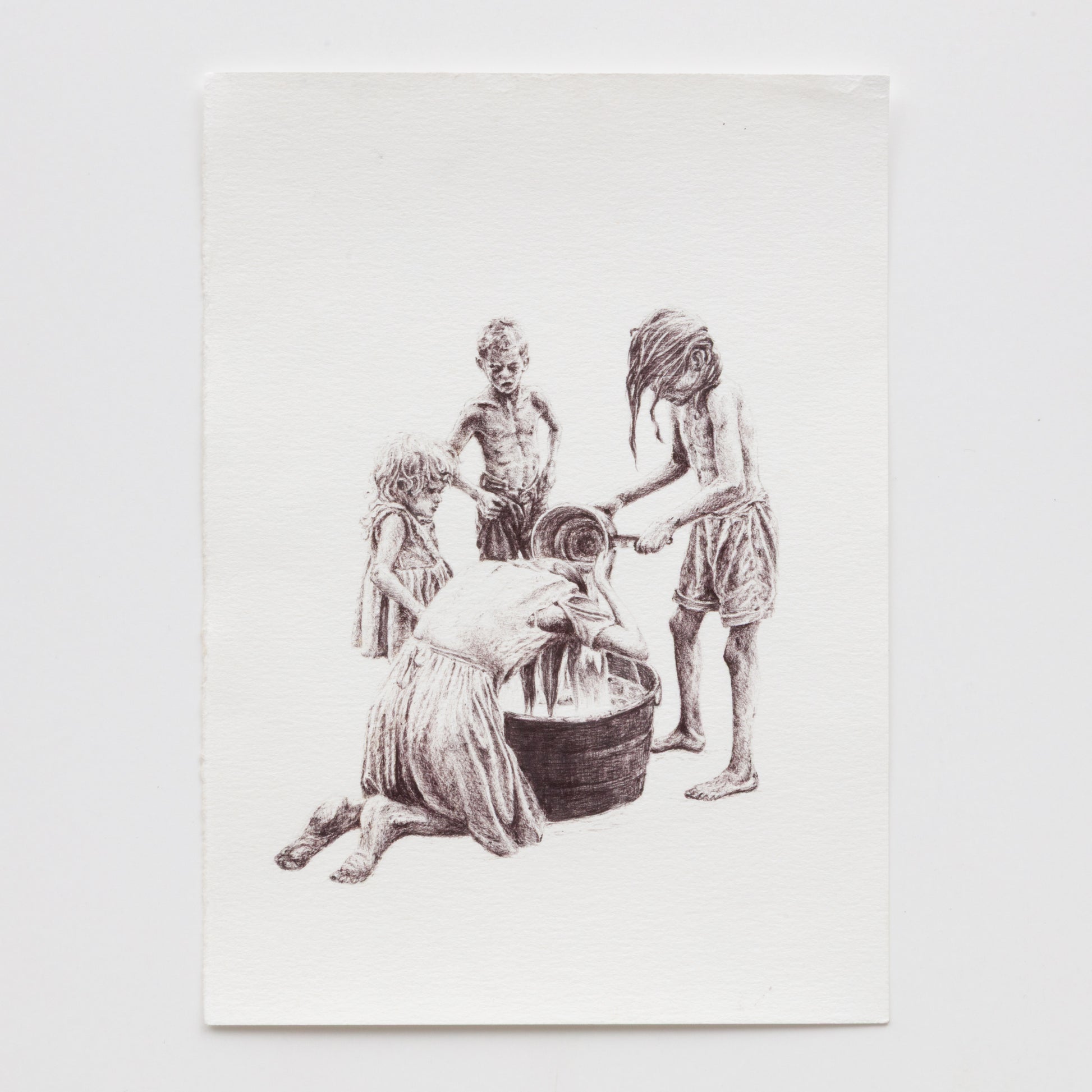OCHI_Langley Fox_Bathing Encounters_Ballpoint Pen on Paper_artwork on paper
