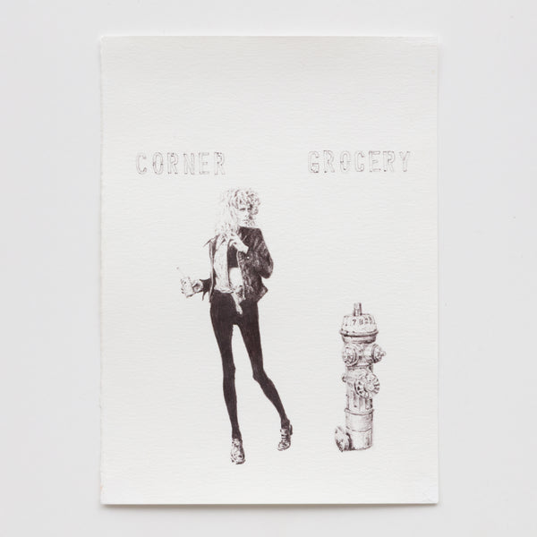 OCHI_Langley Fox_Corner Grocery_Ballpoint Pen on Paper_art collection