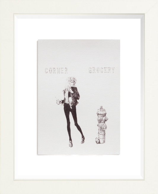 OCHI_Langley Fox_Corner Grocery_Ballpoint Pen on Paper_artwork on paper