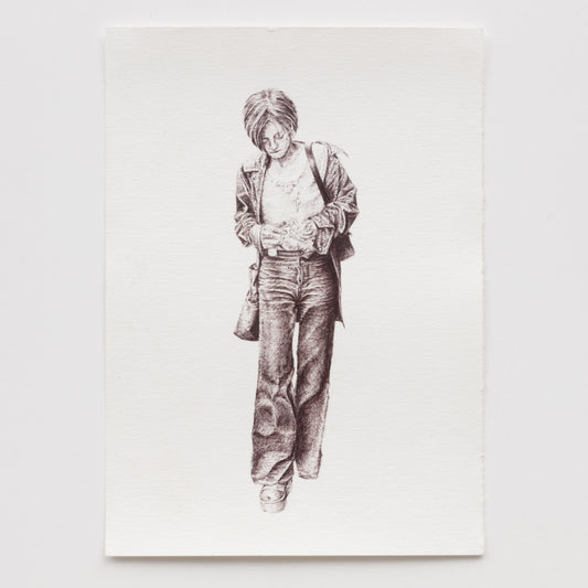 OCHI_Langley Fox_Money Counting_Ballpoint Pen on Paper_artwork on paper