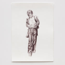 OCHI_Langley Fox_Money Counting_Ballpoint Pen on Paper_artwork on paper