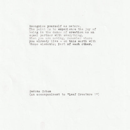 Sedona Cohen • Leaf Creature 1