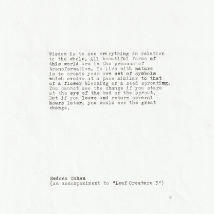 Sedona Cohen • Leaf Creature 3